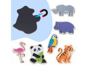 Drevené magnety 20 ks divé zvieratká Viga