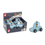 Drevené auto na tlačenie Cross roads Janod Polícia modré