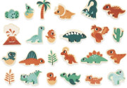 Drevené magnetky Dinosaury Dino 24 ks Janod