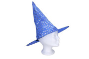 Set karneval - čarodejnícky klobúk modrý
