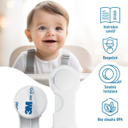 Bezpečnostné zámky na skrinky a zásuvky sada 10 ks Sipo