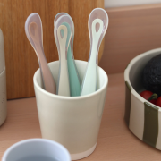 Prvé lyžičky silikónové 4 ks Natural Beaba