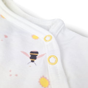 Overal tenký krátky Tlač Outlast® UPF 50+ biela čmeliaci Little Angel