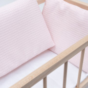 Drevená postieľka kolíska pre bábiky s obliečkami Baby Mix