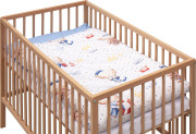 Detská postieľka s kompletnou výbavou prírodná 120 x 60 cm Doneto Scarlett