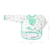 Detský podbradník s rukávmi a vreckom Akuku Méďa