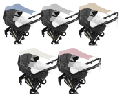 Mušelínová slnečná strieška na kočík Nature Baby Nellys