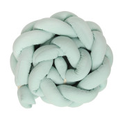 Mušelínový mantinel vrkoč 200 cm Babymatex – chránič do postieľky Mint