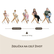 Drevená jedálenská stolička Clipp & Clapp Zopa White - 2. AKOSŤ - VYBALENÉ