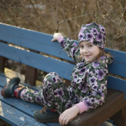 Detské tepláky EasyFit Purple flower zelené