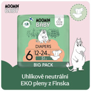 Moomin Baby 6 Maxi 12-24 kg (51 ks), eko plienky