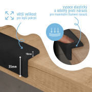 Ochranná páska penová na ochranu hrán a rohov nábytku 2 m Sipo