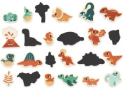 Drevené magnetky Dinosaury Dino 24 ks Janod