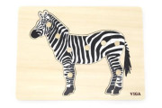 Drevená montessori vkladačka - zebra