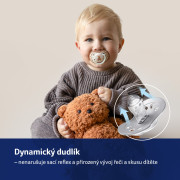 Cumlík svietiaci silikónový dynamický 2 ks Teddy Love 18 m+ Lovi