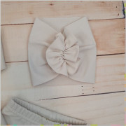 Bavlnená svetlo béžová súprava 3dielna - tunika, legíny, turban Z&Z