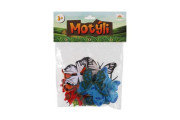 Motýle 12 ks plast 7-8 cm