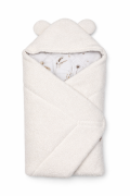 Oteplená zavinovacia deka s kapucňou bavlna 90 x 90 cm Baby Nellys