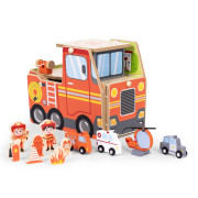 Montessori drevená garáž 2v1 Hasič