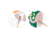 Maľovanie s paletou Do džungle Djeco