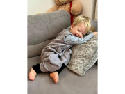 Letný spací vak s nožičkami ružový mušelín