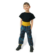 Rastúce softshellové nohavice Galaxie modré Esito