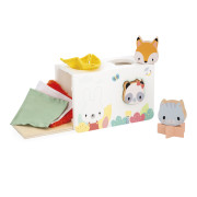 Drevené triedenie tvarov s látkami Pure Janod