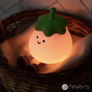 LED silikónová nočná lampička - baklažán Mary's