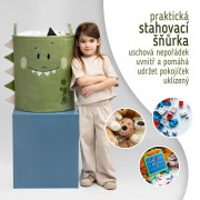 Kôš na hračky XL so šnúrkou, skladací bavlnený / 63 l Sipo