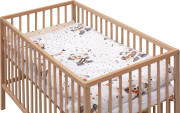 Detská postieľka s kompletnou výbavou prírodná 120 x 60 cm Gytaro Scarlett