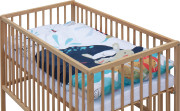 Detská postieľka prírodná s kompletnou výbavou 120 x 60 cm Pánovi Scarlett