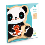 Djeco Drevené puzzle Puzzlo Panda