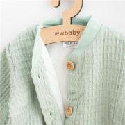 Dojčenský mušelínový kabátik New Baby Comfort clothes šalviová
