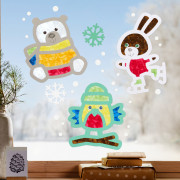 Kreatívna súprava Prvé nalepovanie zvieratka v snehu Haba