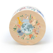 Drevený cajón bubienok Zvieratá sveta Sarah Betz Vilac