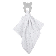 Hryzátko silikónové bez BPA s bavlnenou dečkou 28 x 28 cm