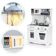 Veľká drevená kuchynka pre deti so svetlami a zvukmi + príslušenstvo