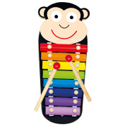 Xylofón kovový Opička 32 cm