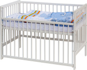 Detská postieľka s kompletnou výbavou 120 x 60 cm Koty Scarlett