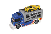 Auto kamión prepravník + plastové auto 15 cm na voľný chod