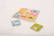 Drevené vkladacie puzzle 9 zvieratiek Bigjigs Toys