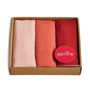 Mušelínové plienky darčekové balenie Box Lux 7 60x80 cm 3 ks Jasmine