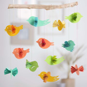 Kreatívna sada Prvé skladanie Vtáčiky závesné Craft Kit Haba