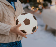 LED silikónová nočná lampička Rgb, mäkká s pumpičkou - futbalová lopta Mary's