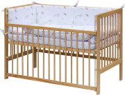 Detská postieľka s kompletnou výbavou 120 x 60 cm Monta Scarlett