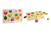 Puzzle/Vkladačka doskové drevené ovocie 18 m+