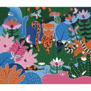 Kreatívna súprava Mini Džungľa v noci Štrasové kamienky Janod Atelier