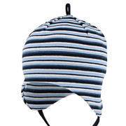 Chlapčenská dojčenská čiapka viazacia s prúžkami RDX Modré prúžky
