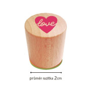 Drevené pečiatky Aladine Stampo LOVELY, 15 ks - Love