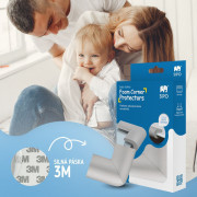 Ochrana rohov a hrán skleneného nábytku šedá penová, súprava 4 ks Sipo